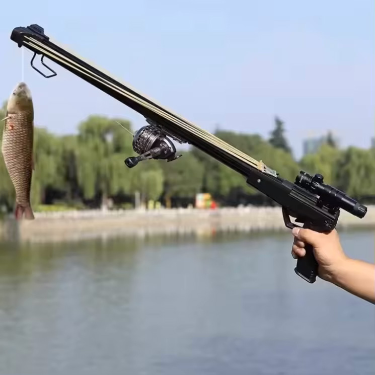 VISSER Ketapel Laras Panjang Pemancing dengan Anak Panah - Alat Memancing Serbaguna