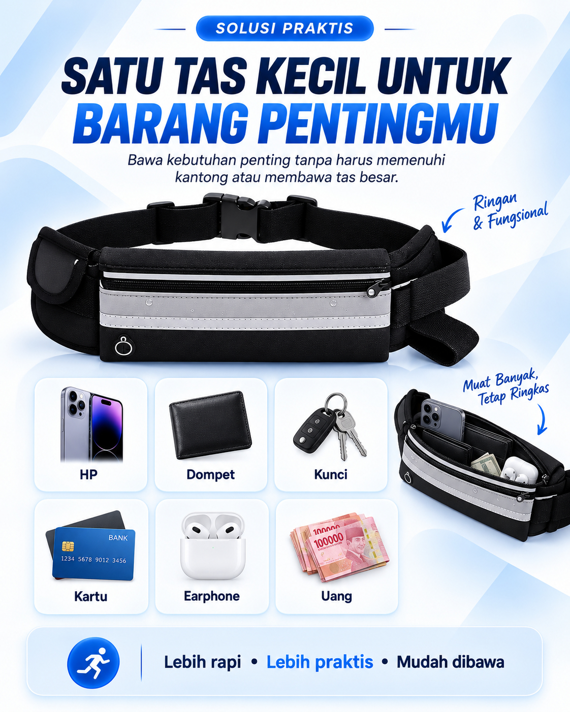 Tas pinggang olahraga sebagai solusi praktis