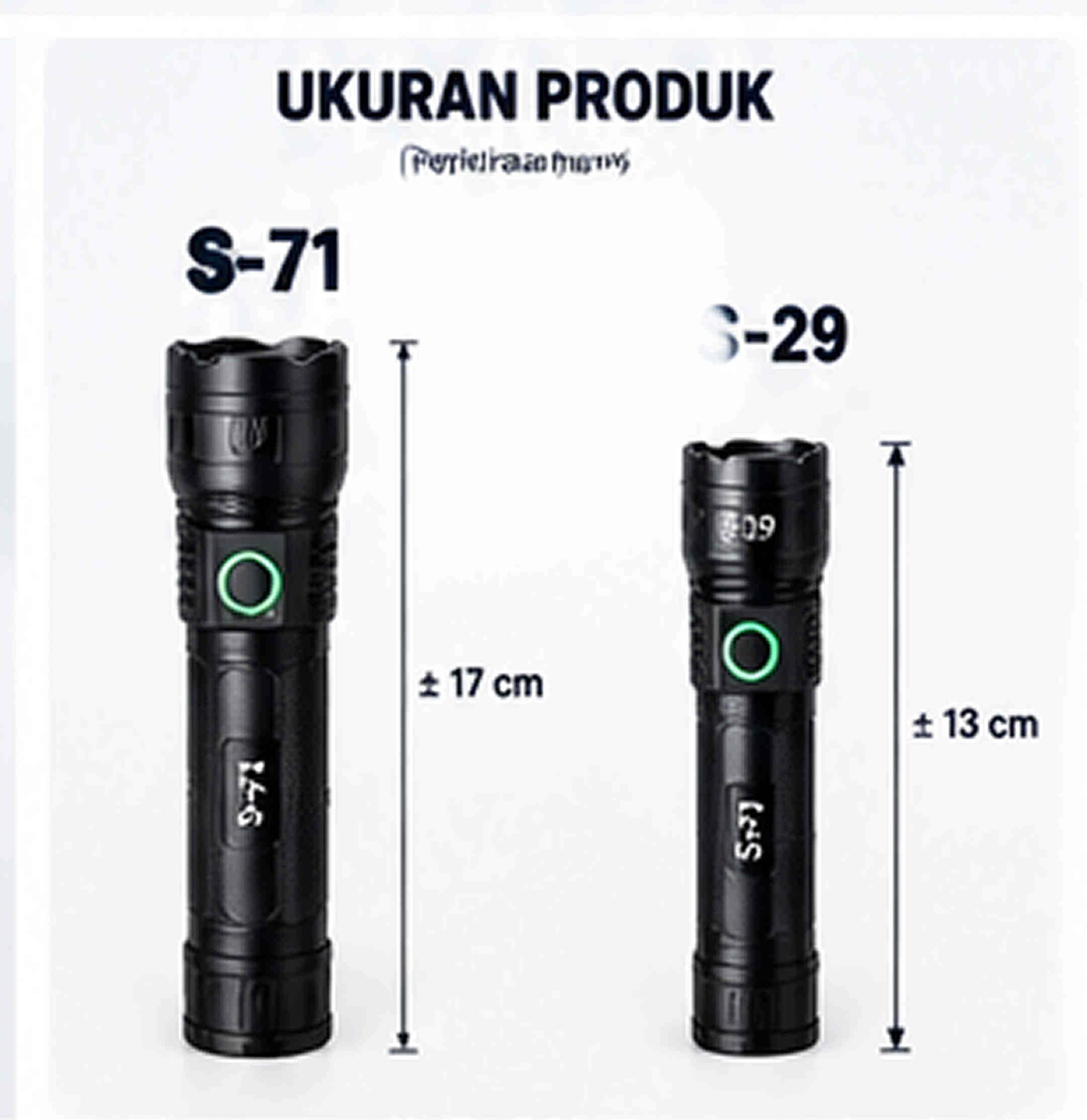Ukuran produk S-71 dan S-29