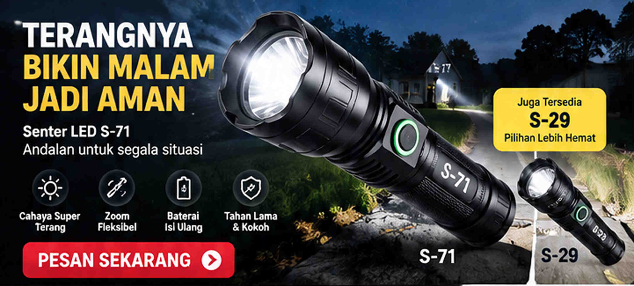 Super Bright Senter LED S-71 dan S-29