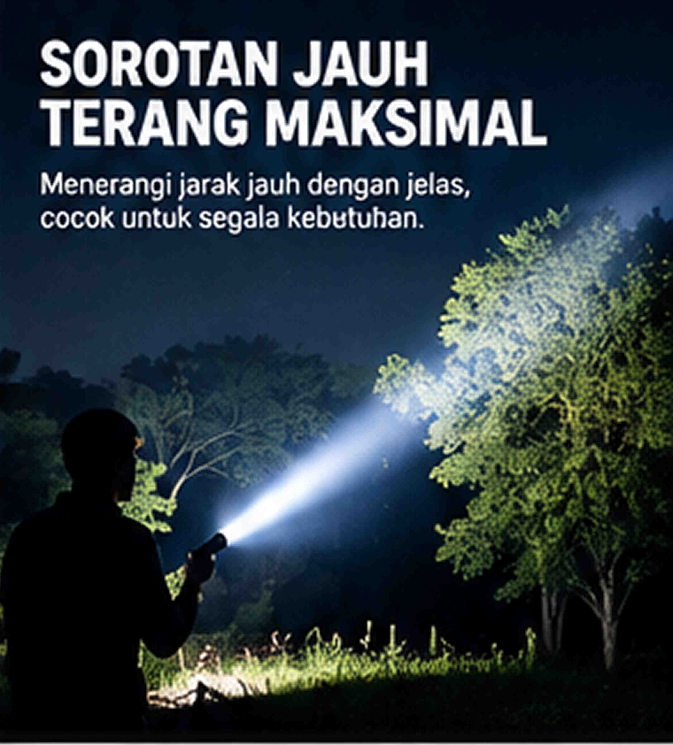 Sorotan jauh Super Bright Senter LED