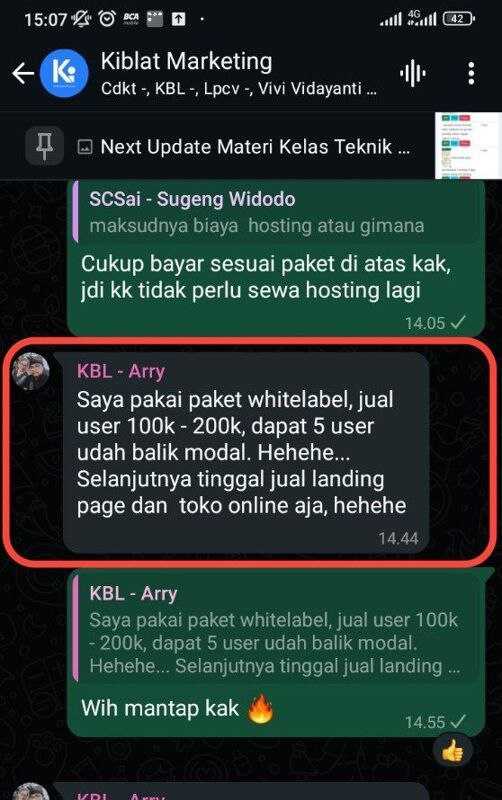 Testimoni Balik Modal