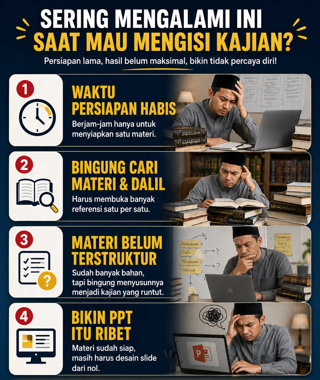 Masalah saat menyiapkan slide pengajian