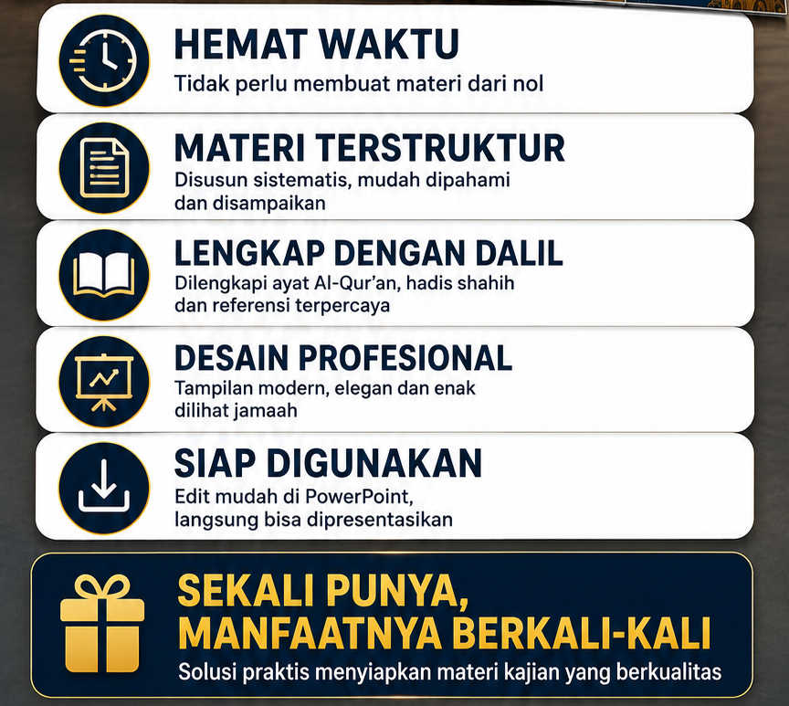 Alasan memiliki paket slide pengajian