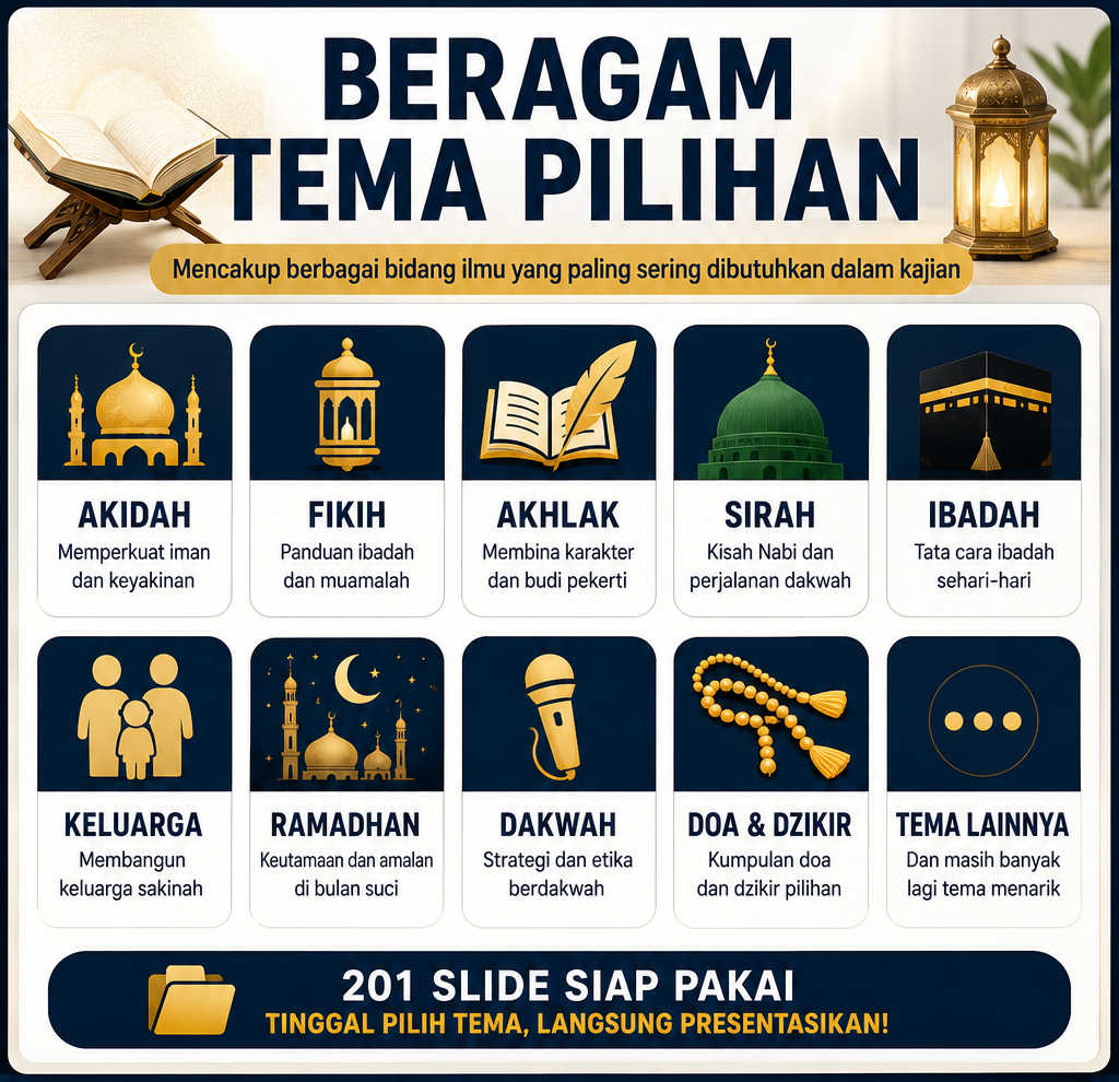 Beragam tema slide pengajian